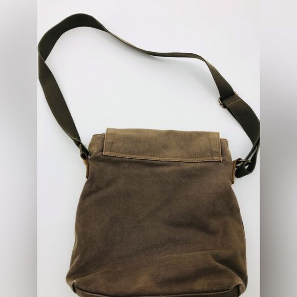 Ecocity Crossbody Messenger Bag Canvas & Leather - Picture 3 of 4